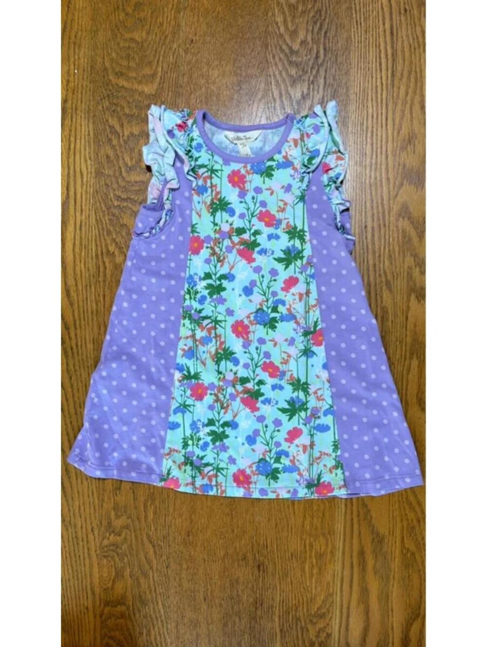 Matilda Jane Dress Girls size 4 toddler Floral Polka Dots